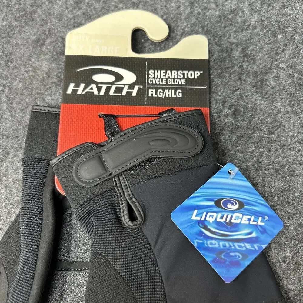 Hatch ShearStop Cycle Gloves Size XL Duty Series Black Padded LiquiCell NEW